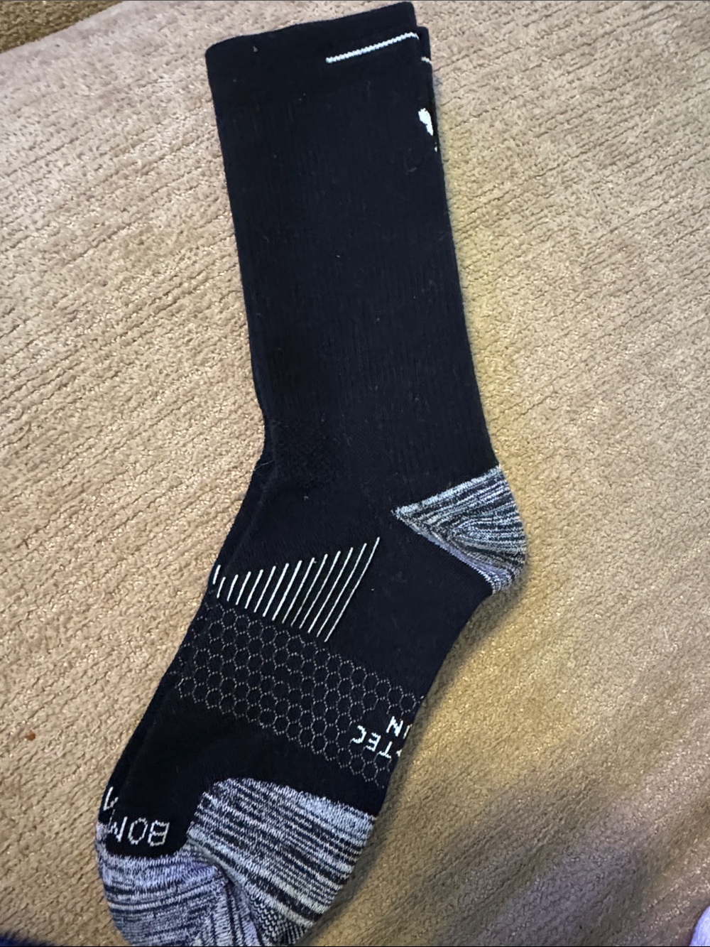 Bombas LG Performance Crew Sock - Black/Grey